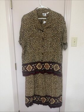 Vintage Leopard Print Dress set
